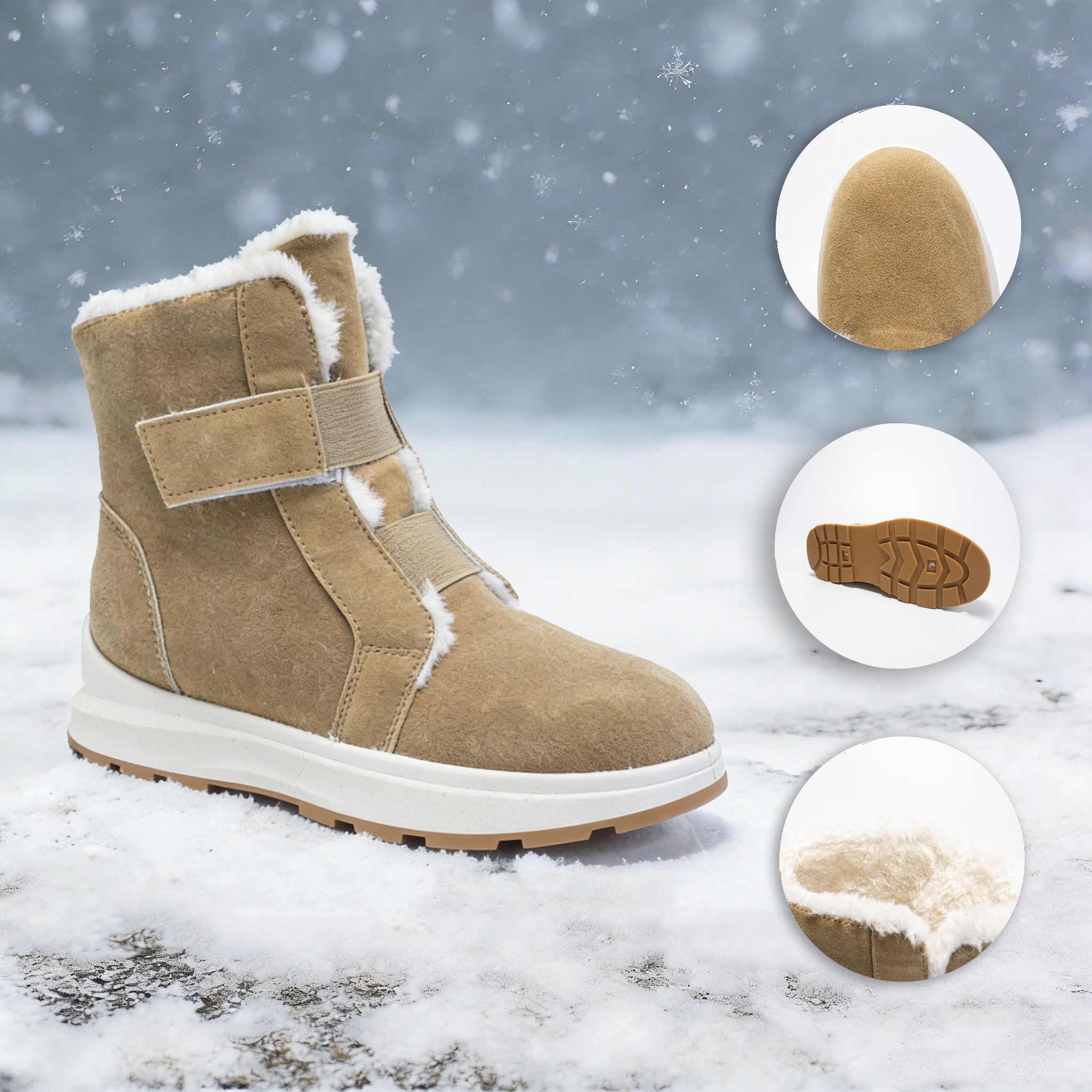 SunburstWonder 여성 앵클 부츠 벨크로 방한화 2309 31,500원