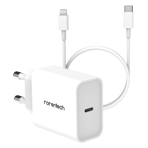 로랜텍 아이폰 20W 고속충전기 + C to 8핀 고속케이블 2m 세트 15,200원