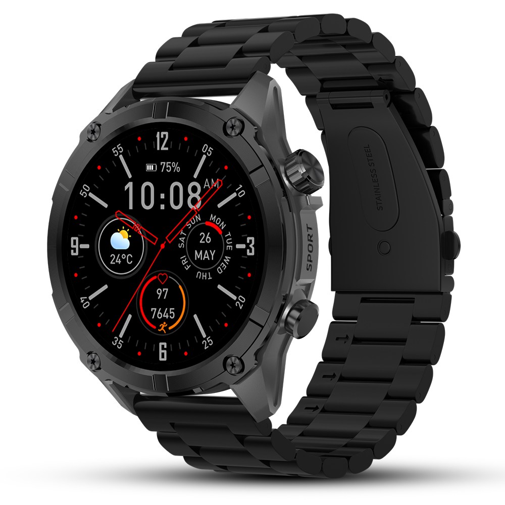 WAPIK 와피크 아웃도어 스마트워치 블루투스 통화가능 운동시계 Y7, 그래파이트, 3.9cm, GPS + 블루투스 114,900원