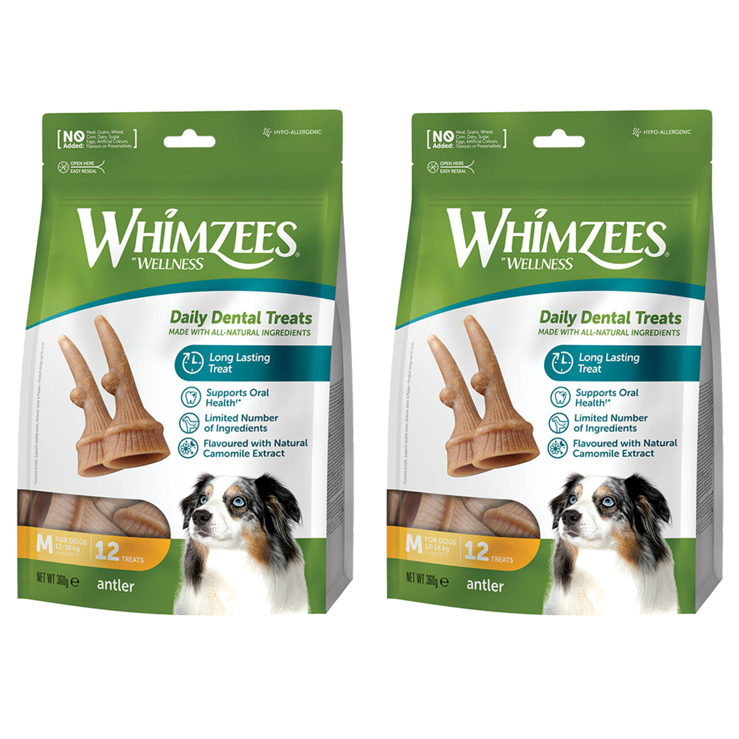 웰니스윔지스 강아지 밸류백 덴탈껌 앤틀러 M, 앤틀러, 360g, 2개 33,420원