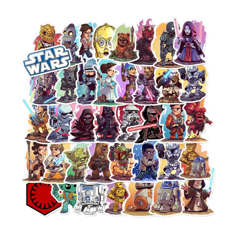 스타워즈 방수 코팅 캐리어 노트북장식 스티커, 스타워즈스티커, 1세트 3,600원