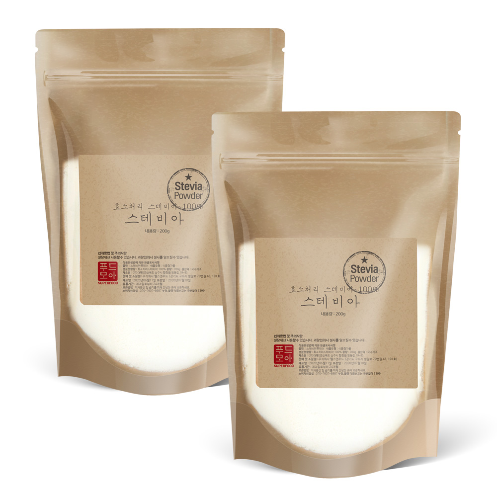 헬스앤푸드 효소처리 스테비아 100% 국내제조 200g, 200g, 2봉 22,900원