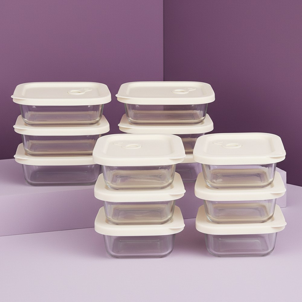 내열강화유리 촉촉한 전자렌지 햇밥용기 정사각 + 직사각 41,800원