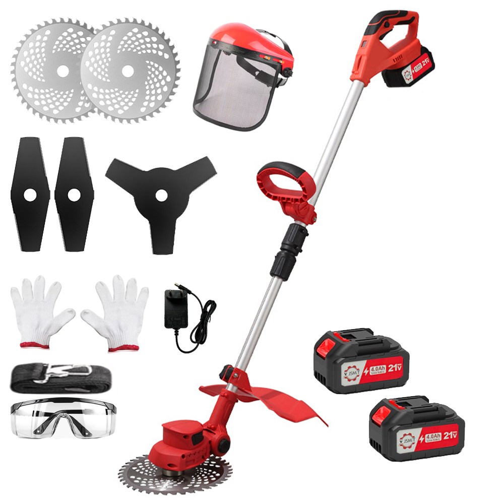 [JSMiT 무선 충전식 예초기 전동 제초기 LED 전력 표시 잔디깎기21V 브러쉬리스 모터 핸드 잔디깍는기계 미니 소형 초경량 휴대용전동 제초기 4000mah배 86,850원