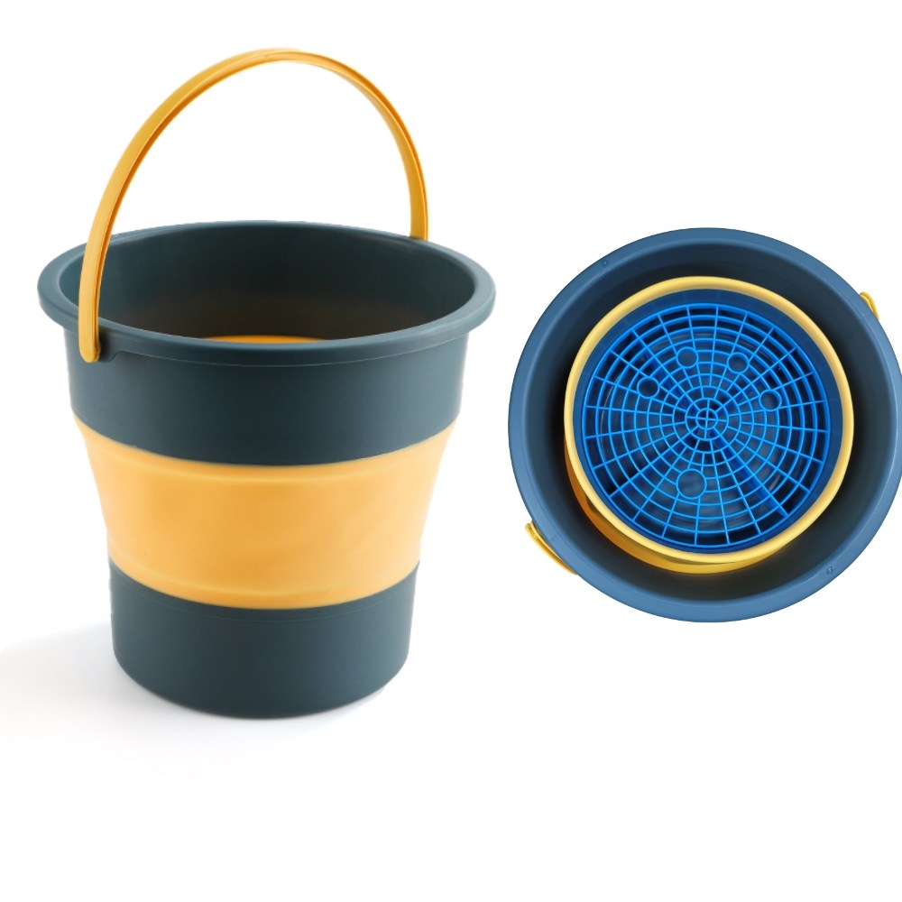 접이식 세차 버킷 그릿가드 세트, 그린옐로우, 16.8L 13,700원