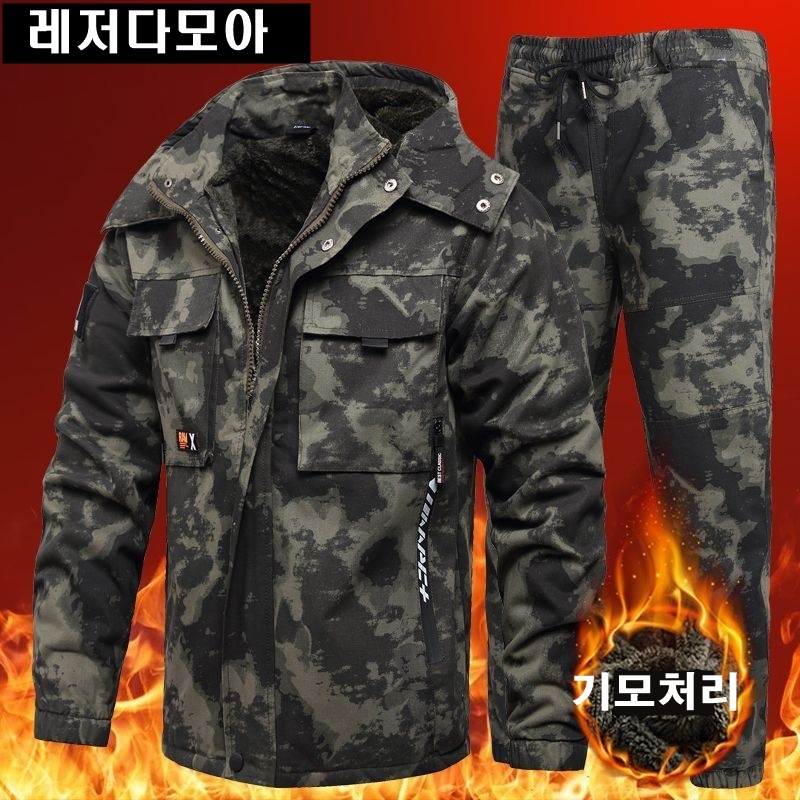 낚시방한복 동계 겨울 낚시복 방한복 카모 점퍼 상하의 세트 48,900원