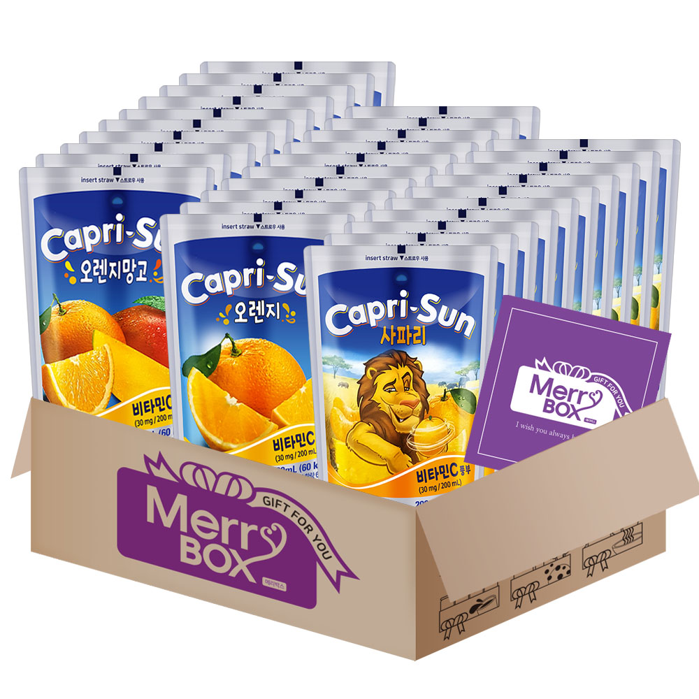 [메리박스] 카프리썬 7호{오렌지망고10+오렌지10+사파리10}, 1세트, 200ml 21,900원
