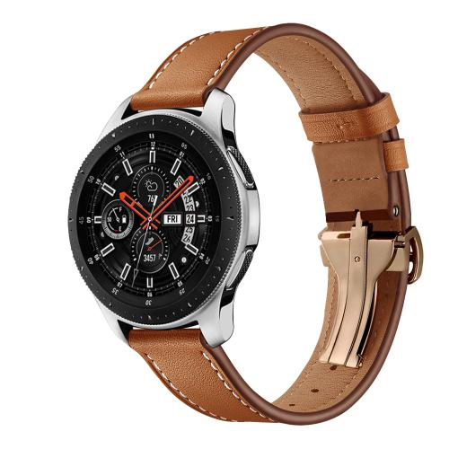 엔인원 갤럭시워치 호환 가죽 스트랩 싱글폴딩 디버클 시계줄 20mm, 로즈골드 디버클 / 브라운 스트랩(20mm) 29,900원