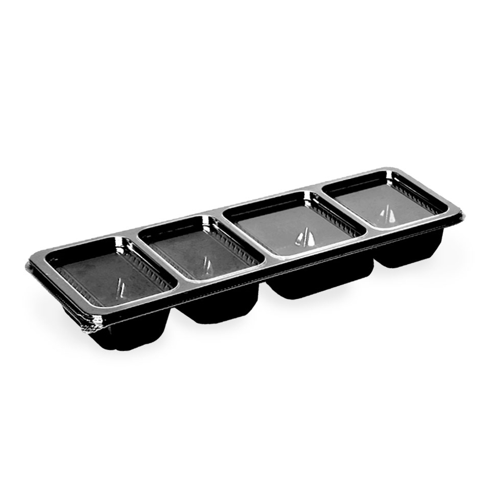 대성기업 PT 4칸 검정 반찬용기 + 뚜껑 세트 DS-402 98,500원