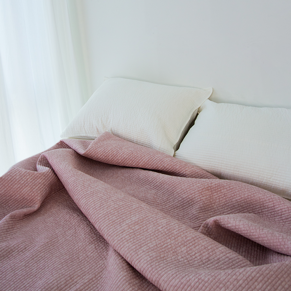 친환경 풍기인견 줄누비 프그먼트 이불 겸 패드 스프레드 이불, 화이트 68,000원