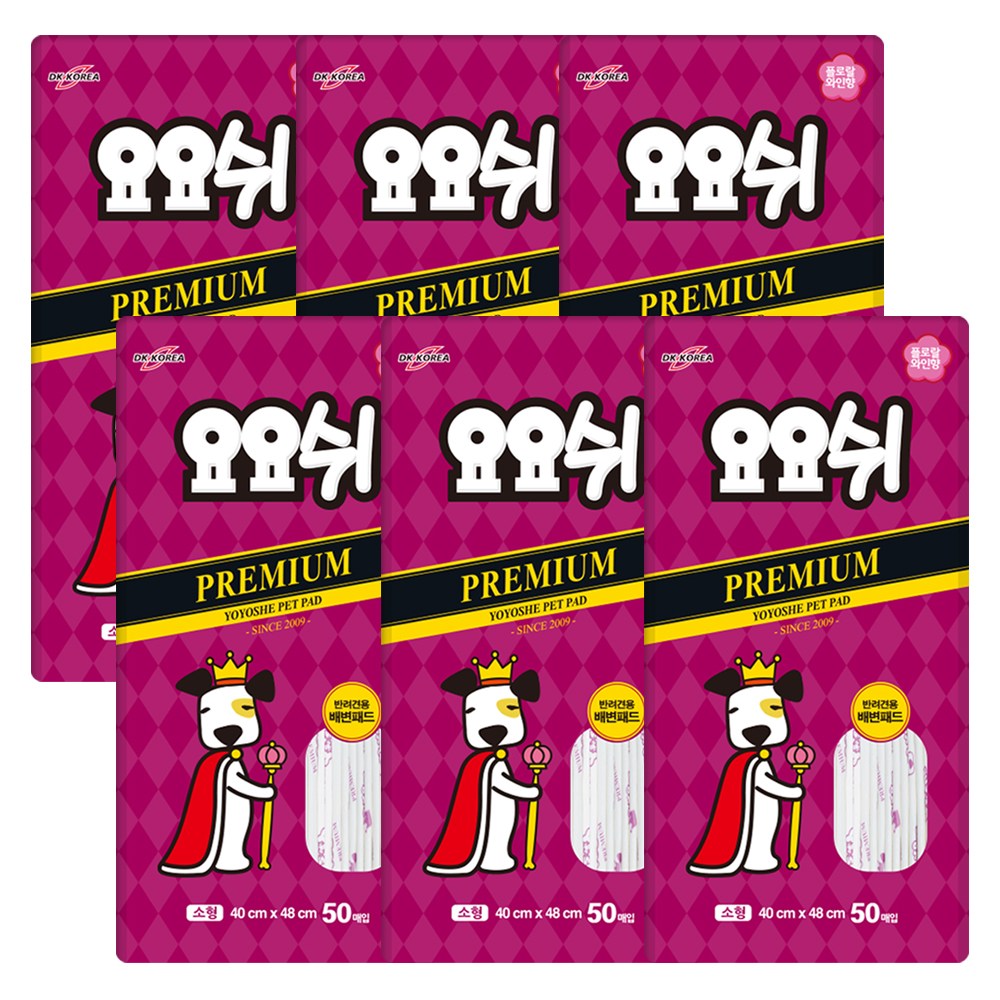 오너클랜 [요요쉬] 배변패드 프리미엄 50매 * 6개 묶음 (총 300매) 85,900원