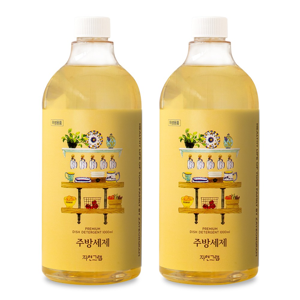자연그램 젖병 세정제 1종 주방세제 리필, 2개, 1000ml 22,400원