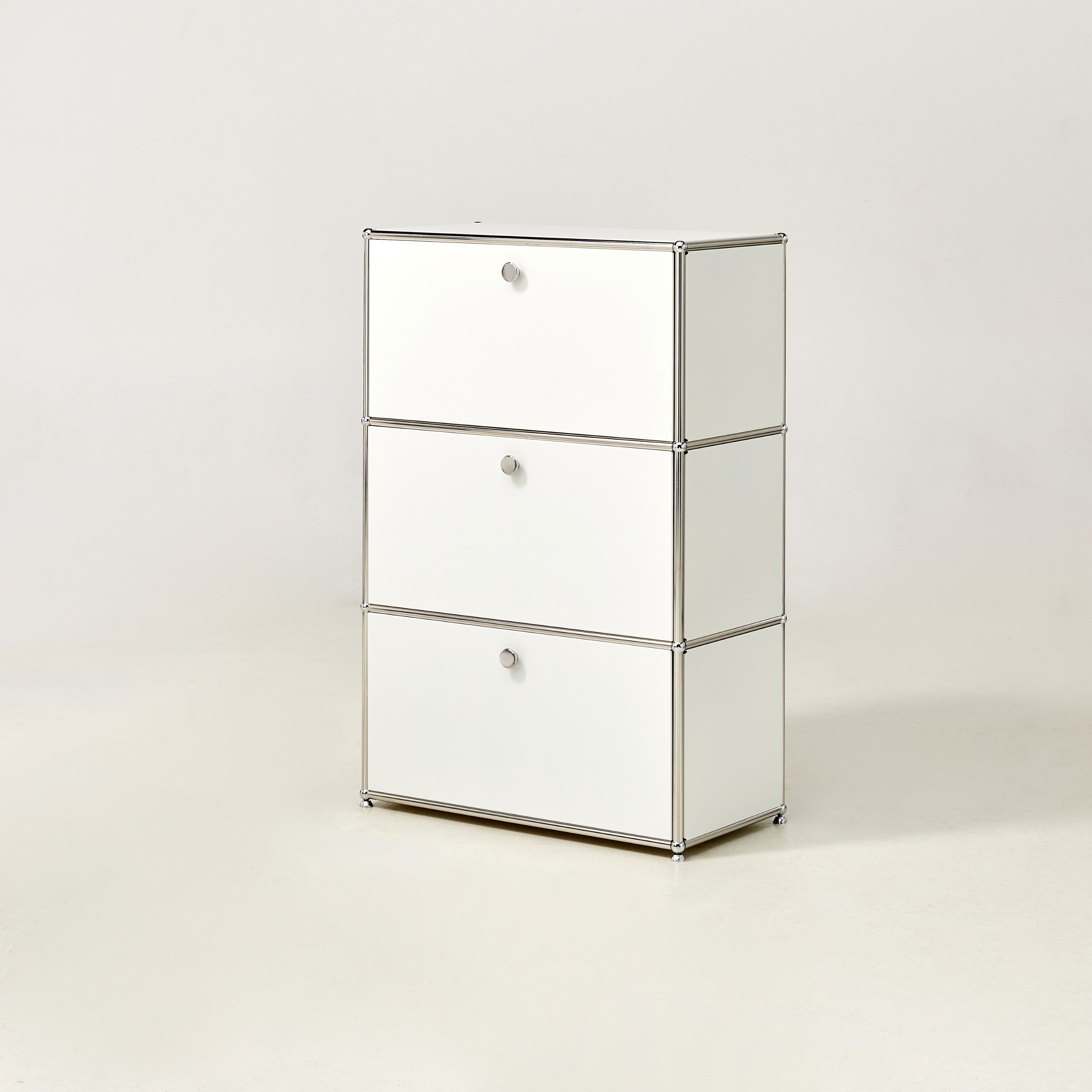 미드퍼 베이직 싱글3단 철제 미드센츄리 모듈 수납장 770x400x1150, 3단, 화이트, 화이트 629,000원