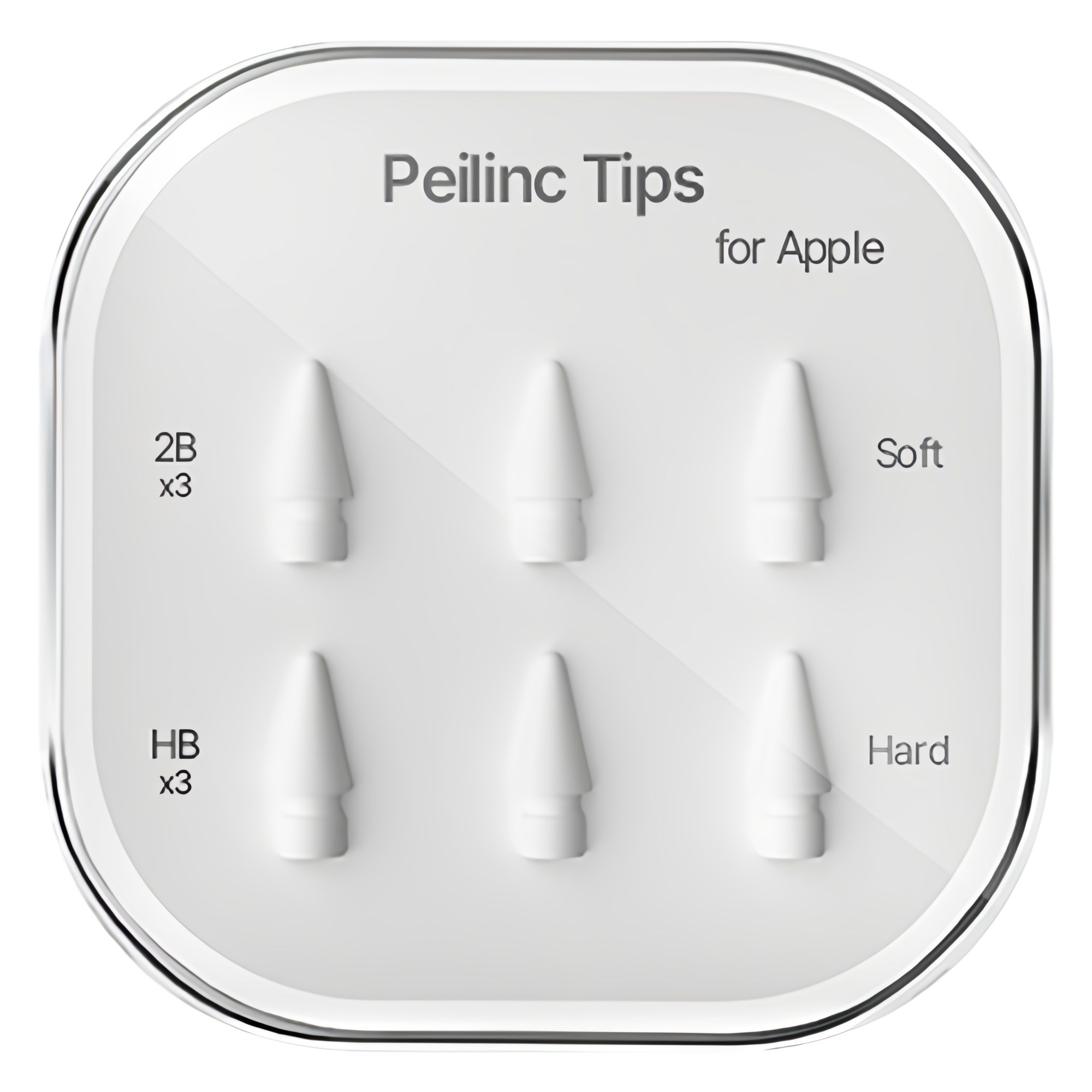 Peilinc 정품 애플펜슬 펜촉 1/2세대 호환 2B HB 총 6개입 12,800원