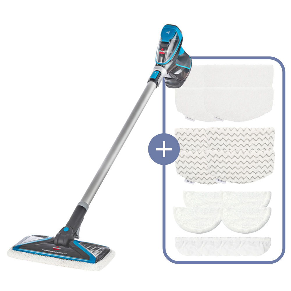 비쎌 슬림 스팀청소기 DOUBLE 패키지 (그레이블루+정품걸레16P), 01.그레이블루+걸레16P 355,950원