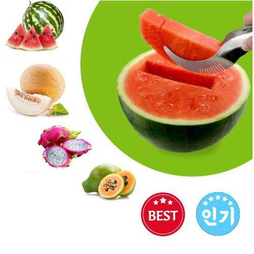 수박 칼 과일 커터기 스텐 커팅기 슬라이서, 1개 8,990원