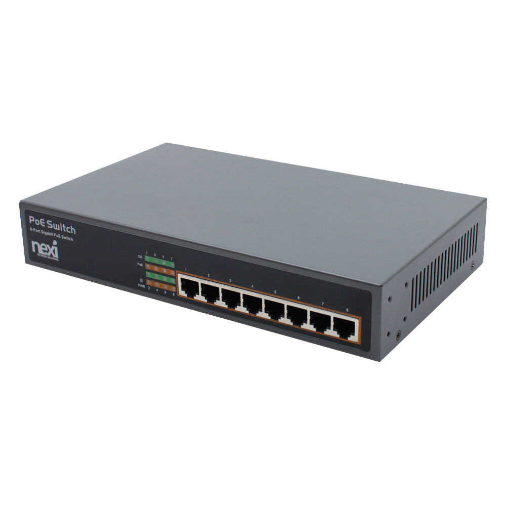 넥시 8포트 기가비트 POE 스위치 허브 150W, NX-POE818R, 1개 62,900원