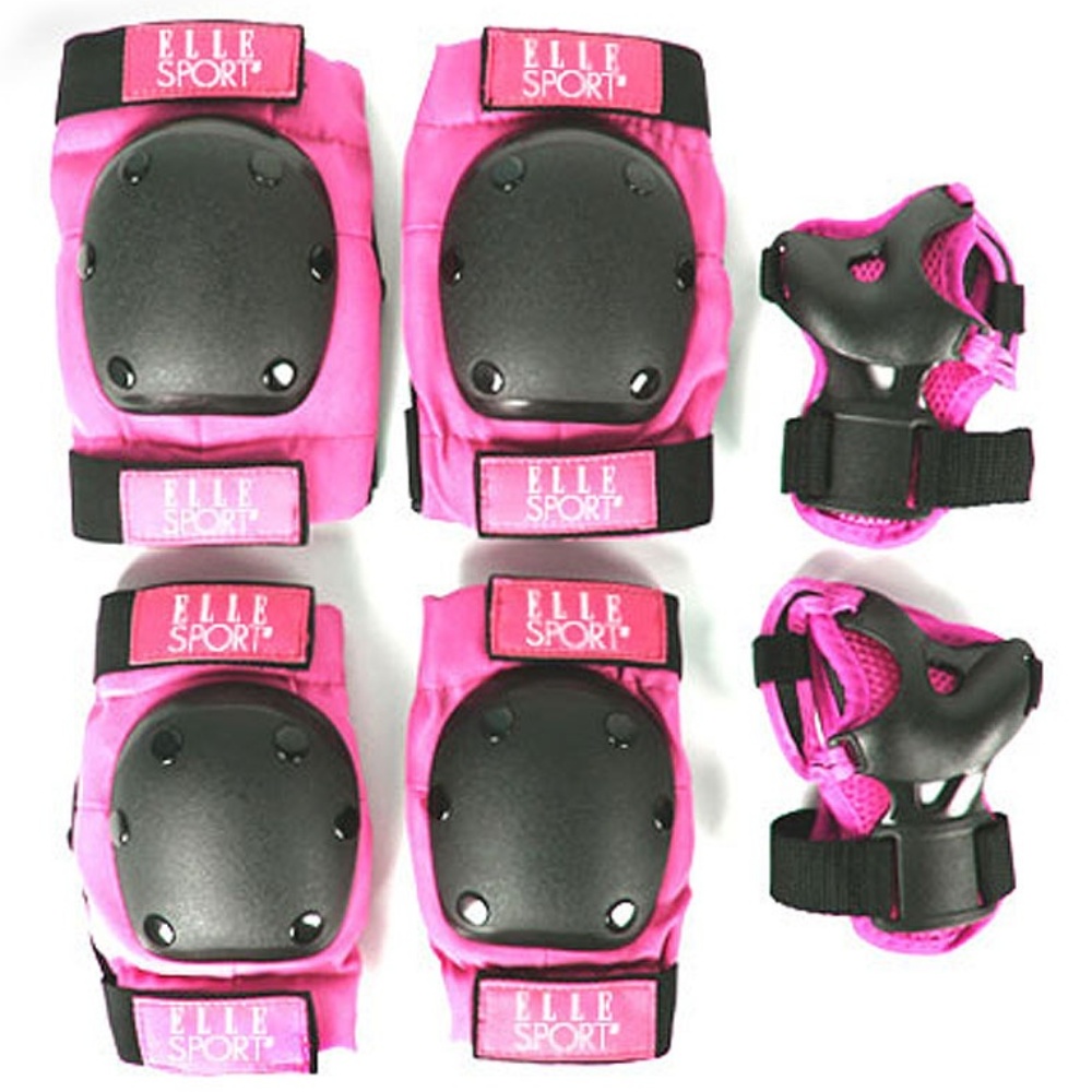 엘르 ELLE SPORT 고급형 인라인 킥보드 보호대 3종세트 아동 성인, 엘르S(13세미만)핑크 14,800원