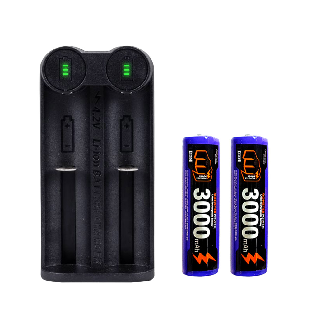 18650 배터리 2개 2구 충전기 세트 C타입 3000mAh 몬스터파워 14,400원