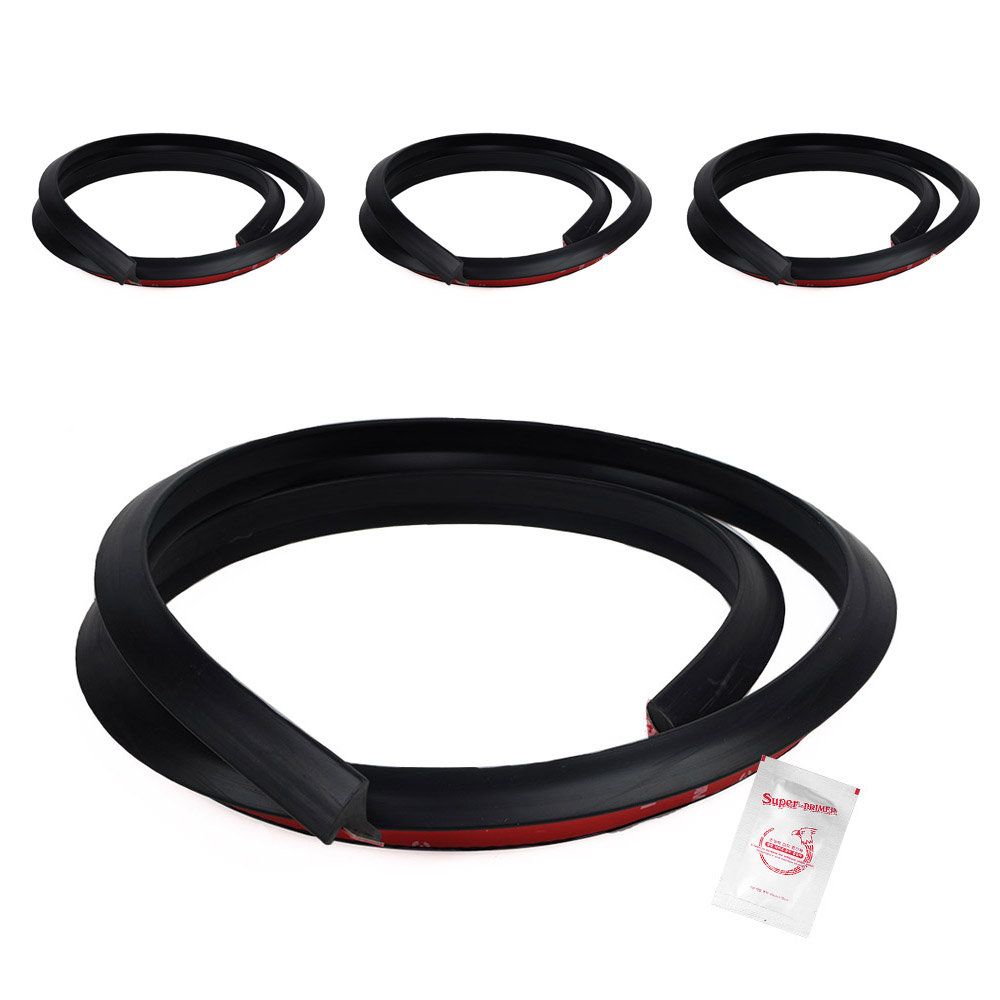 차량용 V형 타이어 휀다 고무 몰딩 4p + 프라이머 세트, 혼합색상, 1세트 16,860원