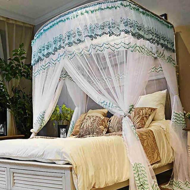 침대 캐노피 모기장 그린 공주침대프레임 모기장텐트 침대용모기장 사각캐노피모기장 공주침대프레임 레이스모기장+노드커머스Shop 247,600원