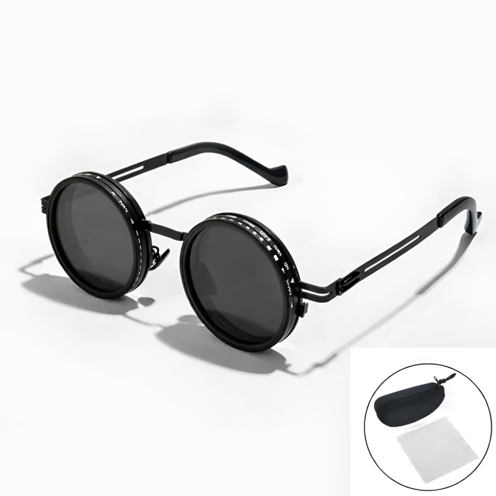 하루템 ND 9단계 변색 편광 선글라스 UV400 자외선 차단 메탈 프레임 고죠 스타일 선글라스 35,900원