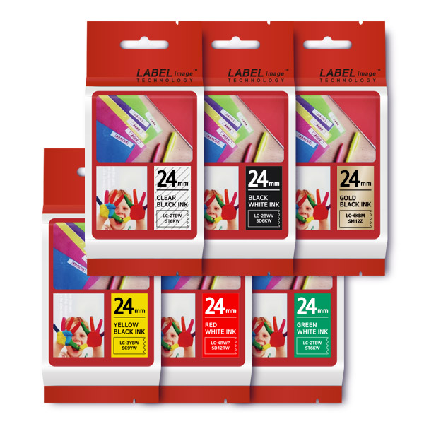 엡손 호환 라벨테이프 6mm 9mm 12mm 18mm 24mm 36mm, 24mm, SC24RW 빨강바탕/검정글씨 5,400원