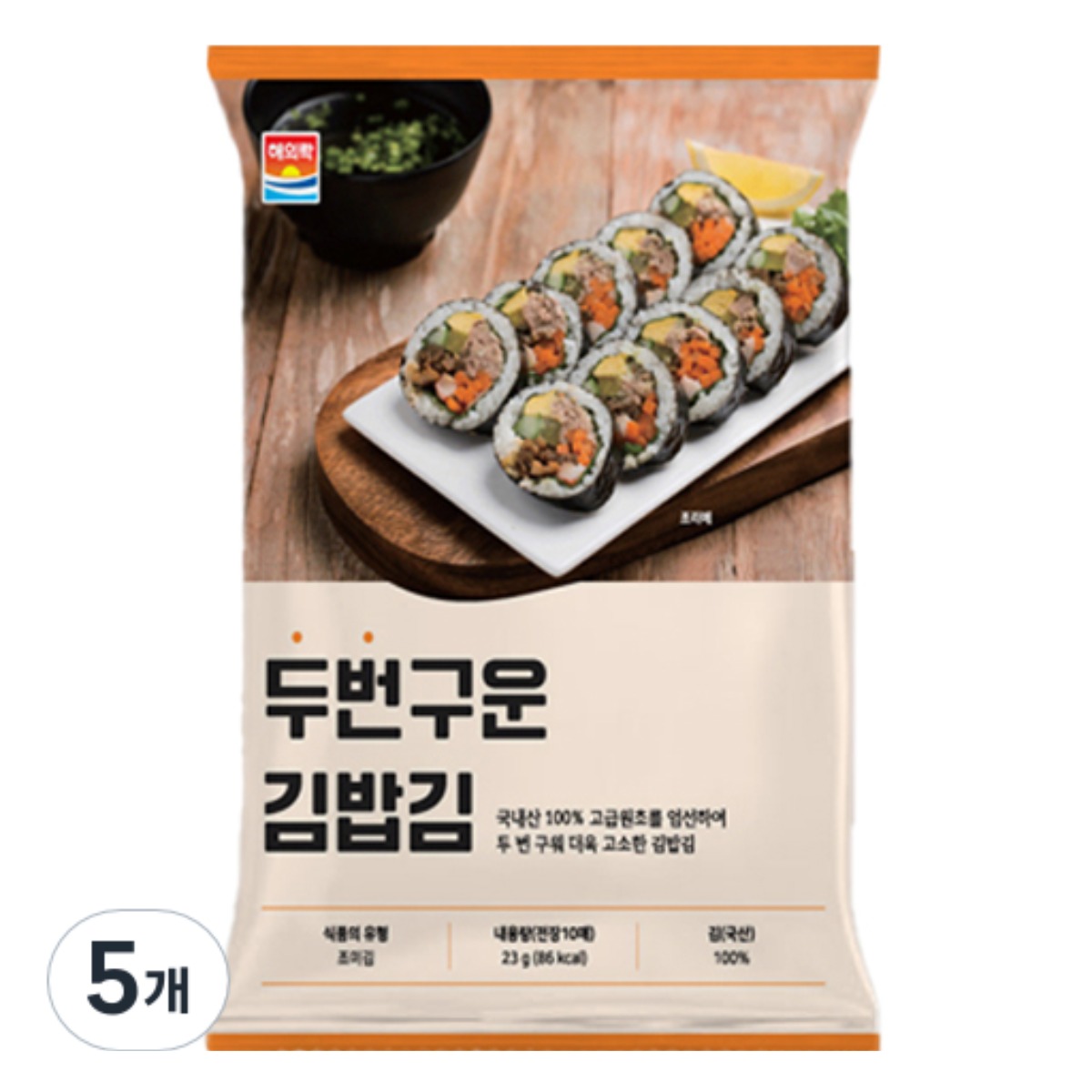 해의락 두번구운 김밥김, 5개, 23g 14,950원