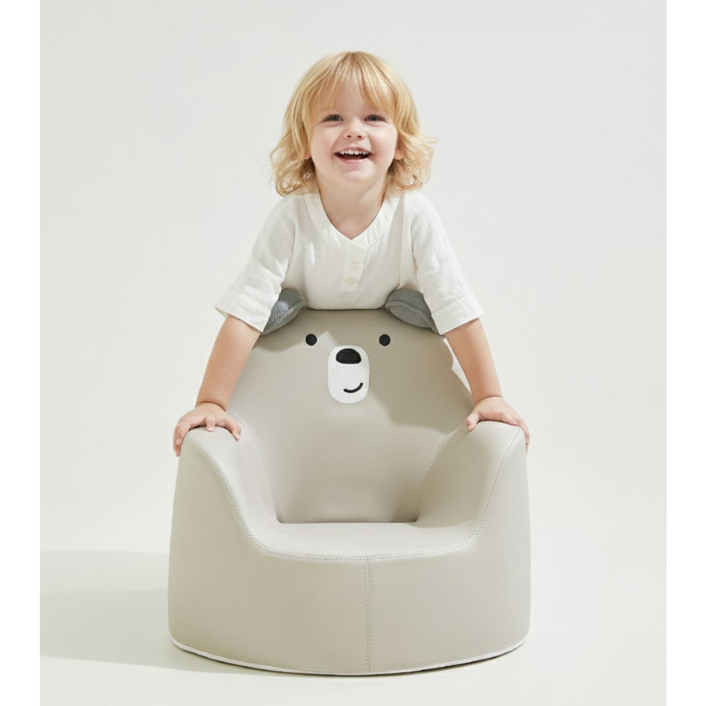 미미모지 유아 아기 1인용 베어 소프트 쿠션 푹신 쇼파, 그레이 69,400원