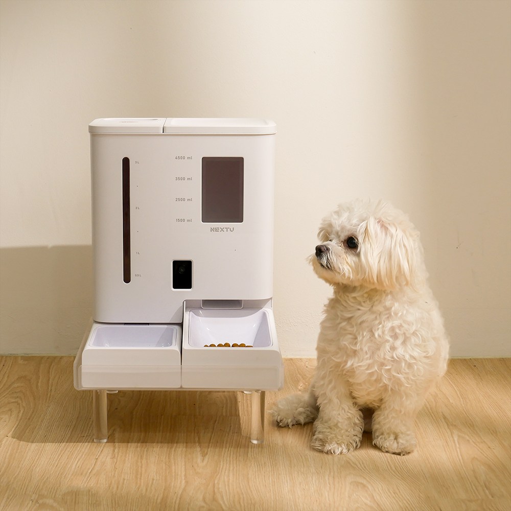 넥스트유 펫지니 올인원 반려묘 반려견 스마트캠 일체형 자동 급식기 급수기 164,500원