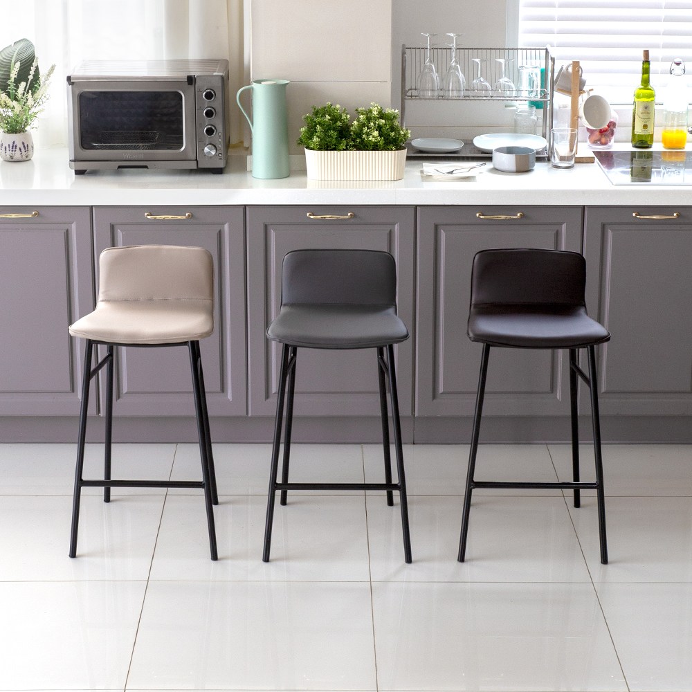 엔빠텐 4개 홈바 바스툴 높은 의자 바 주방 식탁 카페 커피숍 아일랜드 식탁 의자 체어, 브라운, 4개 130,600원