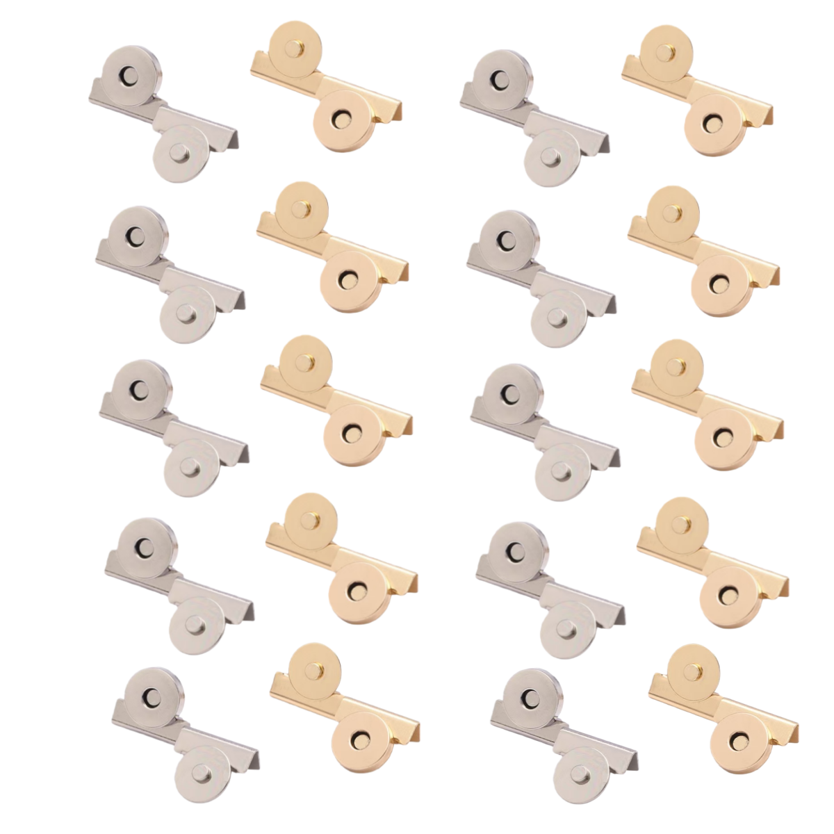 케이엠 바느질없는 자석똑딱이단추 간편부착, 골드+실버, 20개 9,200원