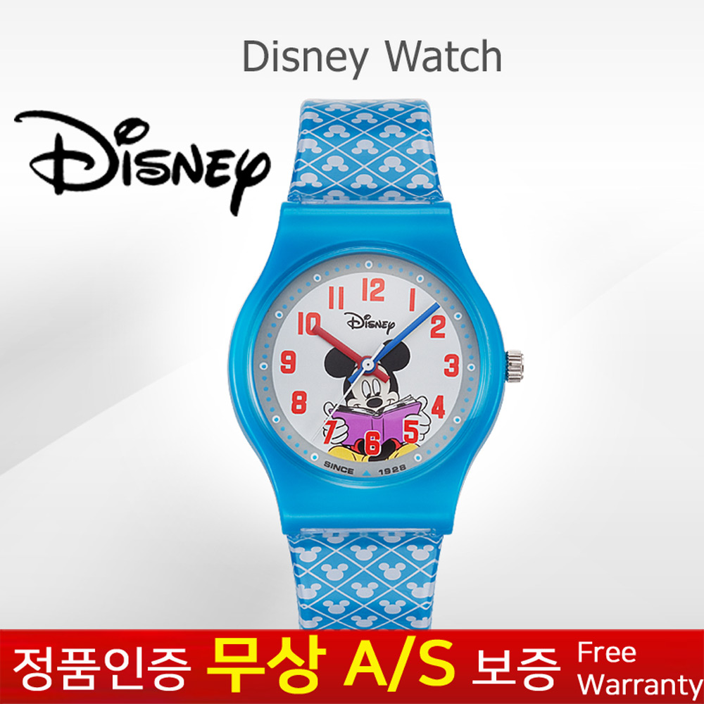 (디즈니) DISNEY [한국본사정품][무상AS] 남성남자여성여자학생공용 미키마우스 블루 우레탄밴드 손목시계 OW134BL 38,900원