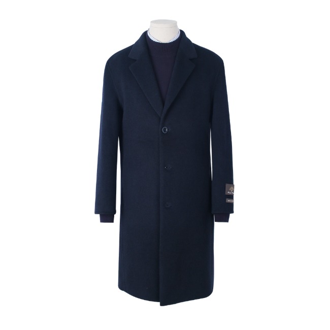 오버핏 핸드메이드 캐시미어 네이비 롱코트 BLC414543 394,800원