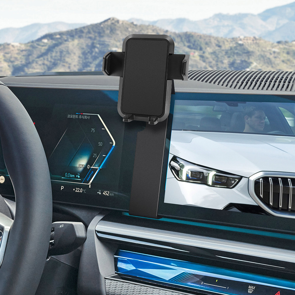 옵시디언 BMW 커브드 디스플레이 전용 듀얼코일 반자동 핸드폰 클립 거치대, 블랙, 1개 26,300원