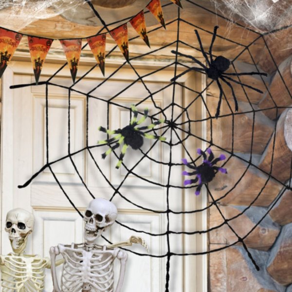 [파티지] 할로윈풍선 모음 E / 할로윈장식/유령/해골/거미/호박/박쥐/할로윈 커튼/할로윈 라텍스풍선/블랙풍선, E_C_할로윈 굵은 거미줄_블랙 3,900원