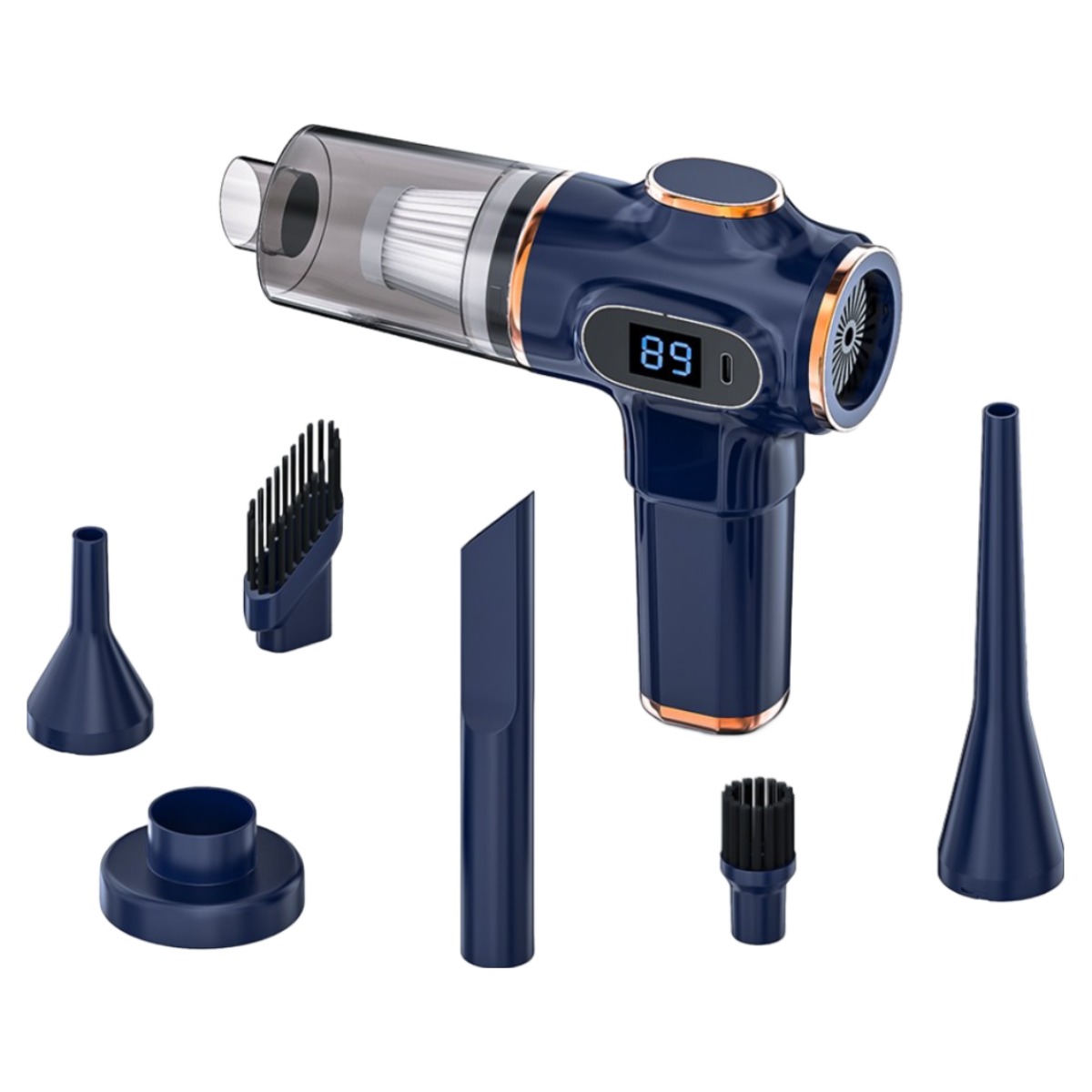 WOWWAY 무선 차량용 청소기 진공 미니청소기 4in1(에어건송풍+초강력흡입+진공압축+공기주입), 남색, XCQ-508-DBULE 20,900원