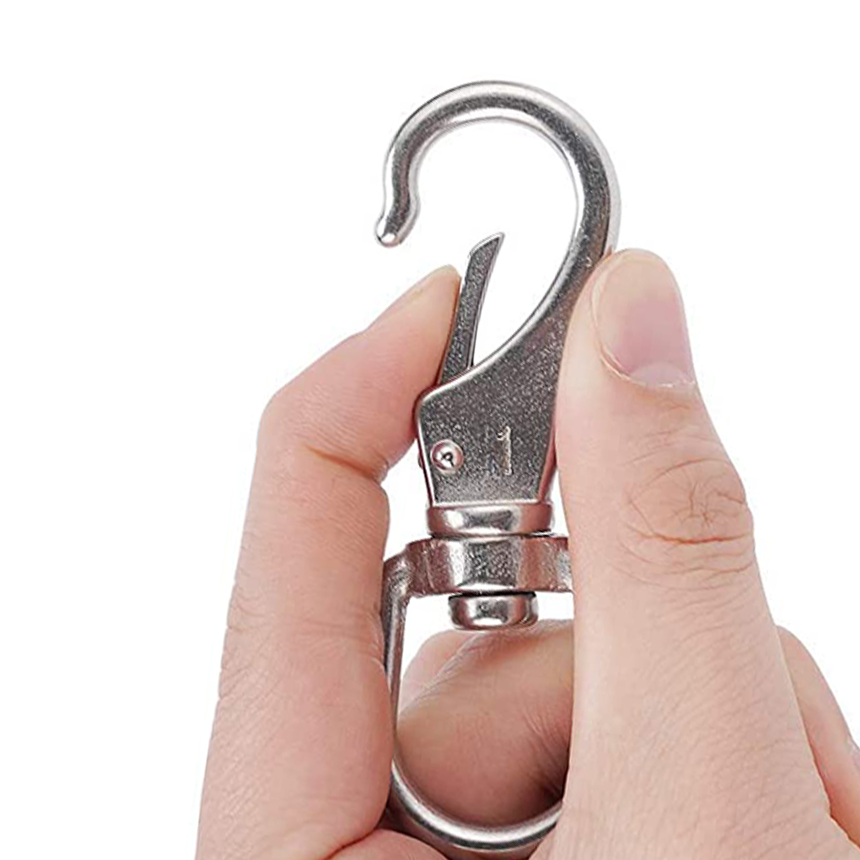 스텐 스냅 후크 고리 쇠사슬 연결 로프 슈벨 꼬임방지 회전 고리 비너 카라비너 스테인레스 3,030원