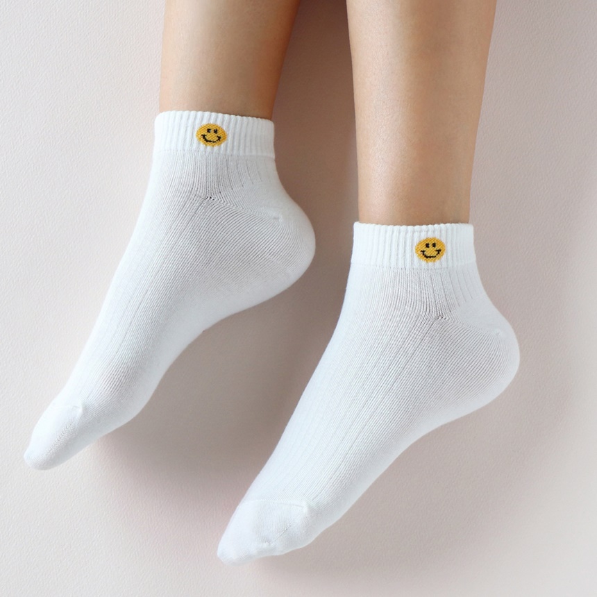 스마일 여자발목양말 5켤레세트 학생 골지 패션 단목 양말 11,900원