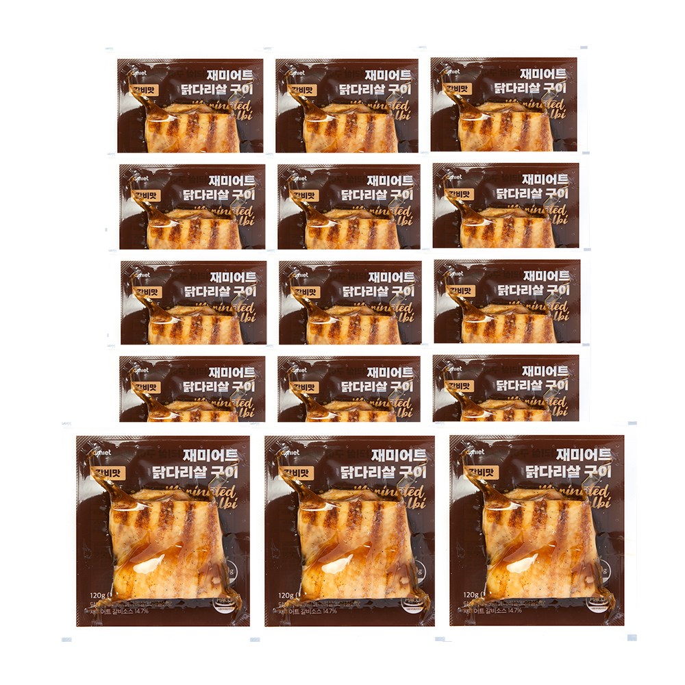 재미어트 닭다리살 구이 순살 닭다리 오븐구이 갈비 맛 (냉동), 120g, 15개 55,900원