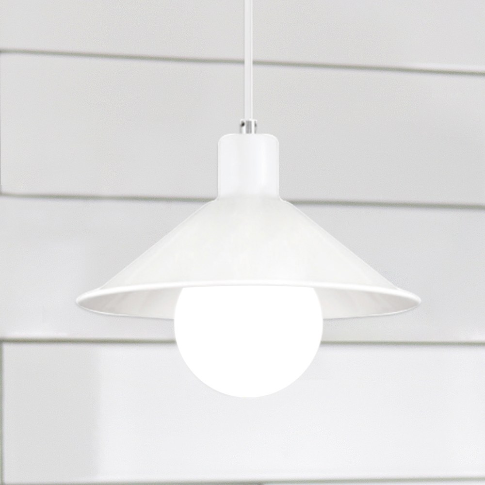 [빛나라닷컴] 미니갓 펜던트 1등, 화이트 + LED 전구 8W (주광색) 포함 13,200원