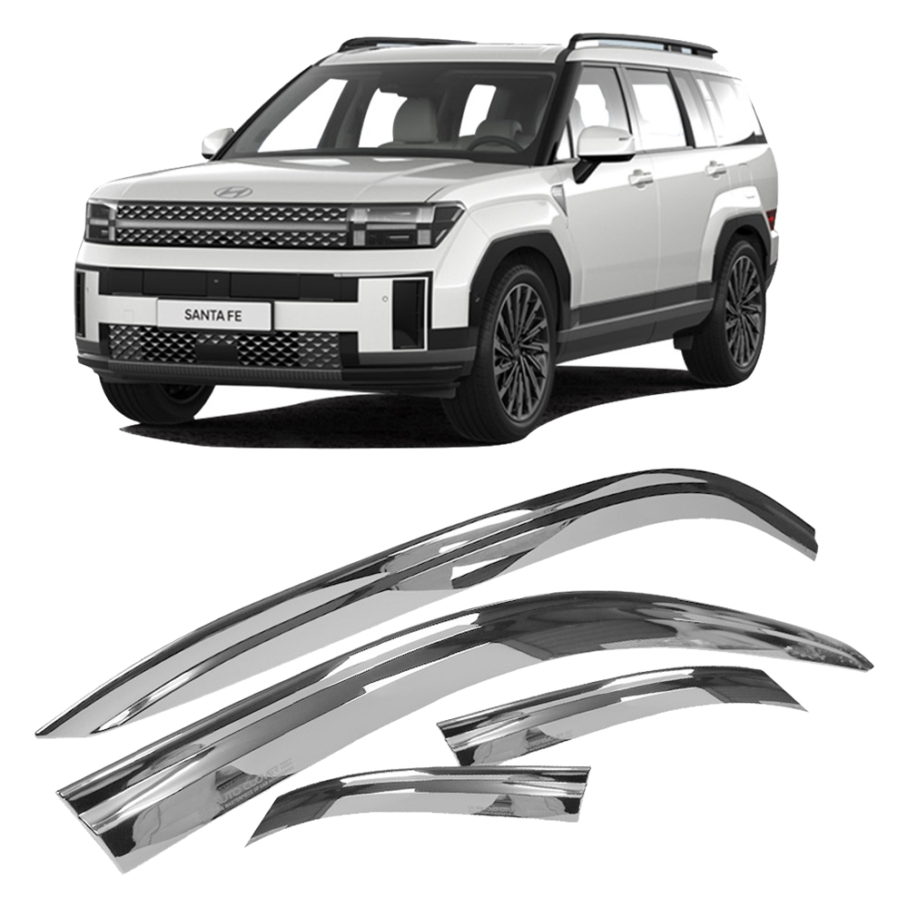 엑스핏 윈드레인 안깨지는 크롬 썬바이저 4p 세트, 싼타페 MX5, 단일색상 45,900원