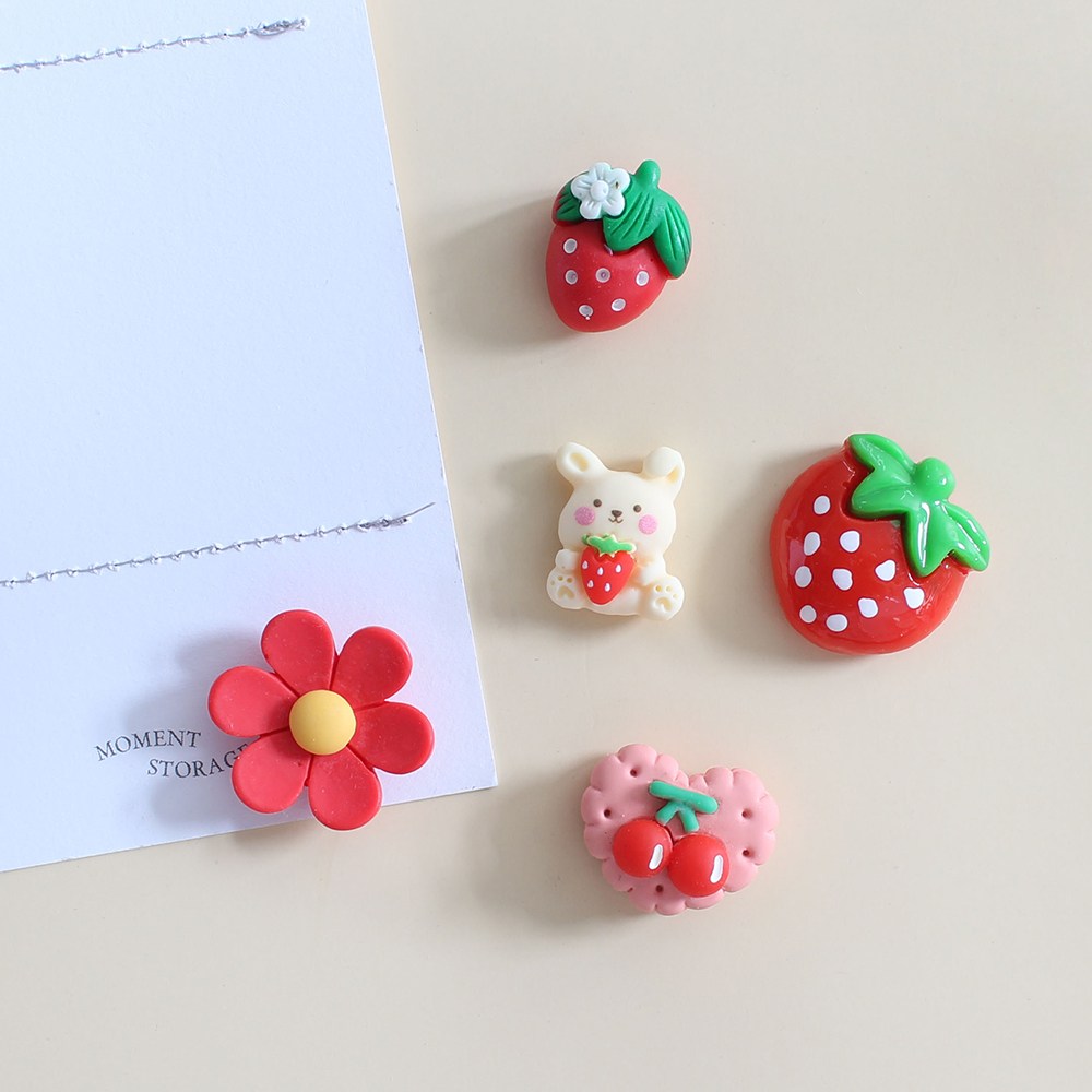 딸기가좋아 5P set 냉장고 현관문 인테리어 자석 작지만 강력한 귀여운 마그넷, 딸기가좋아 5pcs 세트 자석 7,100원