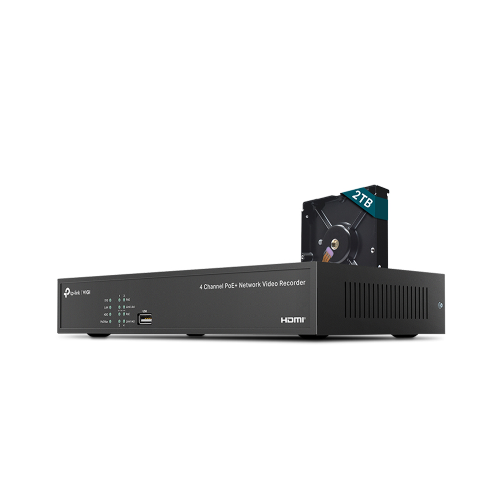 VIGI NVR1004H-4P-2TB 4채널 PoE＋ CCTV 비디오 녹화기 2TB 하드포함 213,890원