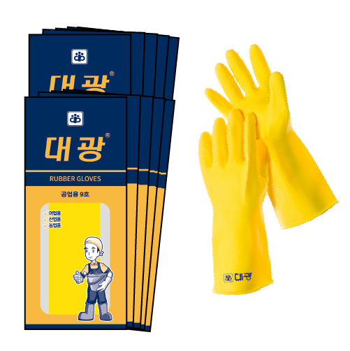 대광 공업용 고무장갑, 10개, 노랑 26,750원