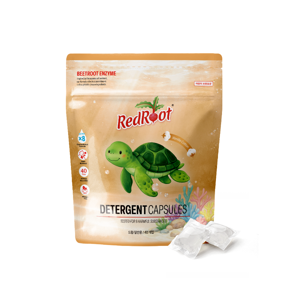레드루트 8배 고농축 유아 얼룩 맞춤 캡슐세제 바닐라코튼향, 1개, 40개입 19,900원