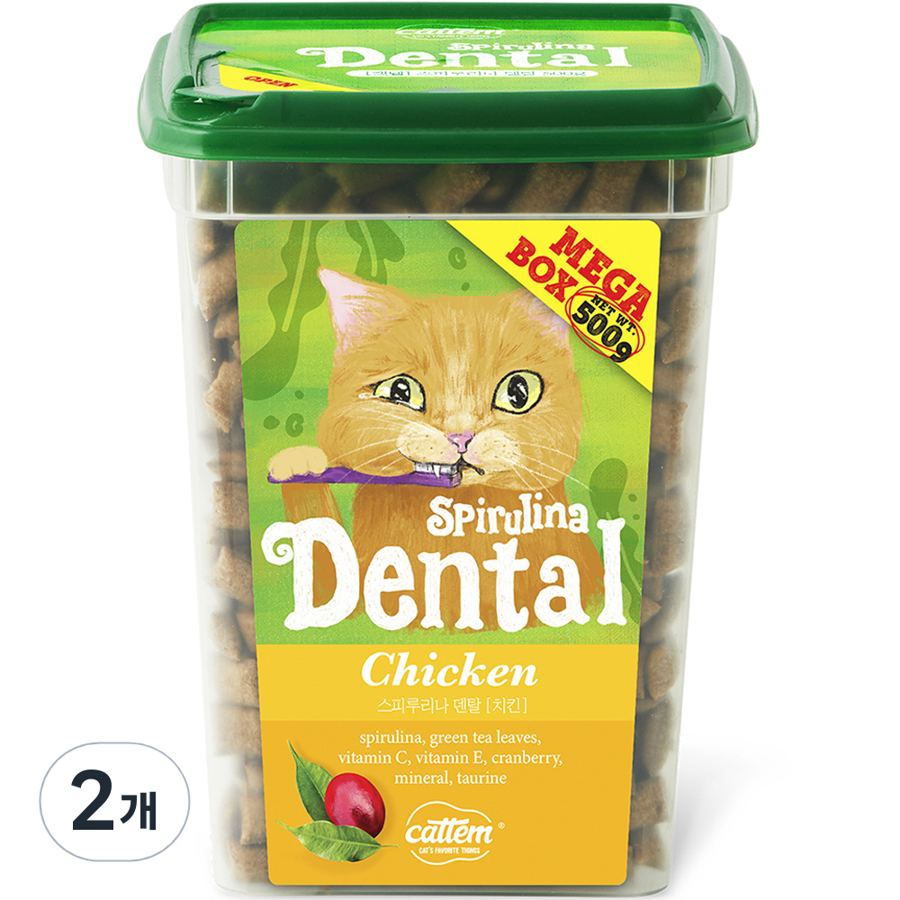 캣템 고양이 스피루리나 덴탈 이빨과자 대용량 메가박스 19,880원
