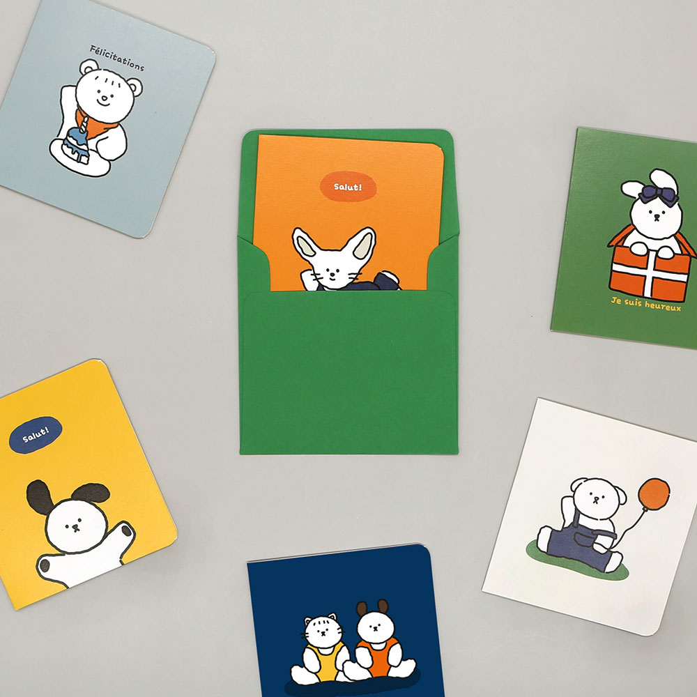 핑크풋 10000 꼬망 카드 48p + 봉투 48p 세트 14,260원