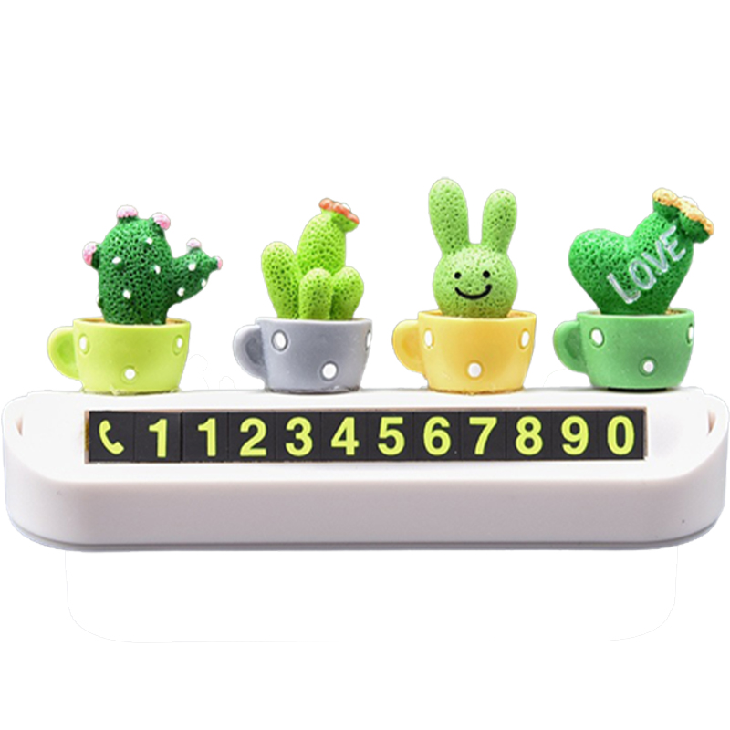 리버폭스 차량용 야광 선인장 캐릭터 사생활보호 주차번호판, 화이트, 1개 3,900원