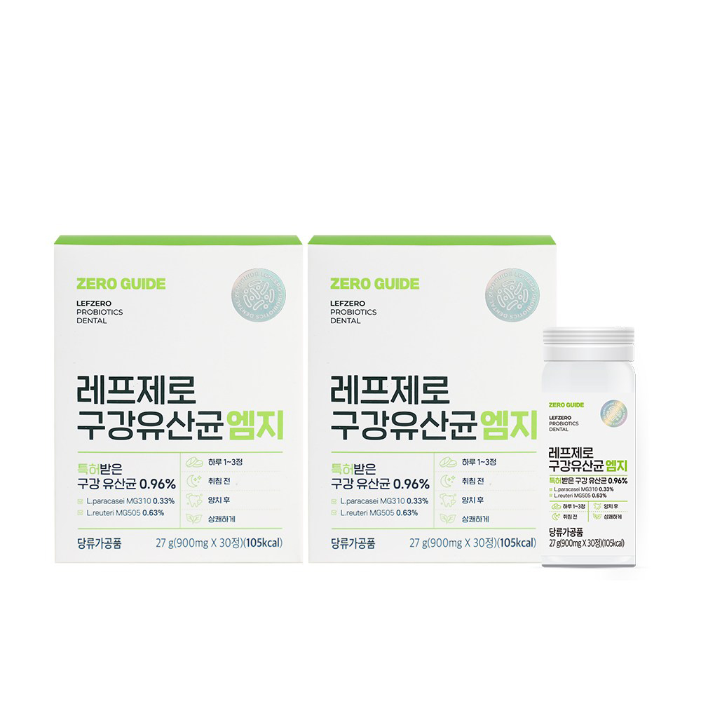 레프제로 구강유산균 프로바이오틱스 유산균, 30정, 2개 39,800원